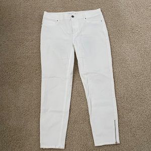 WHBM cream jogging size 8 mid rise